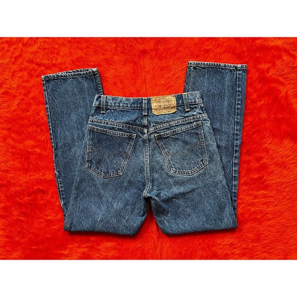 80s vintage Levis orange tab 501 jeans dark wash hi rise 32W 1980s